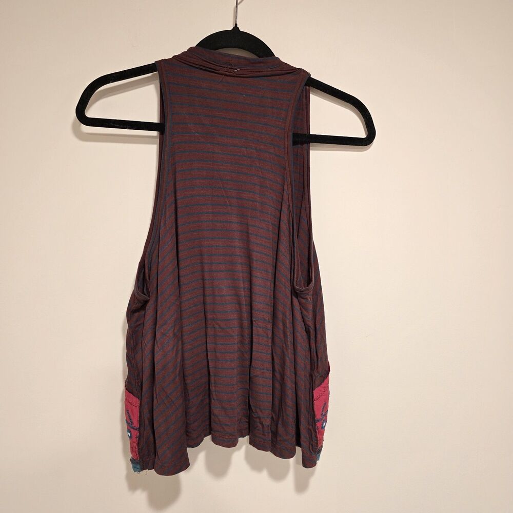 NWT Free People North South Tank Top Embroidered w Shiny Discs Size XS Y2K Boho - Picture 7 of 11